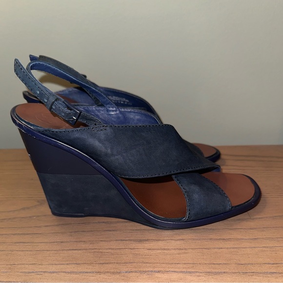 Criss Cross Tory Burch Gabrielle Wedge Sandals - Picture 4 of 10